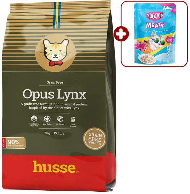 후새 캣 오퍼스 링크스 고단백 저탄수화물 가수분해 고양이사료 + 파우치 간식 증정, 7kg, 1개, 닭