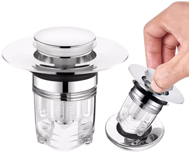 이안 욕실 화장실 악취 벌레차단 세면대 트랩, 실버