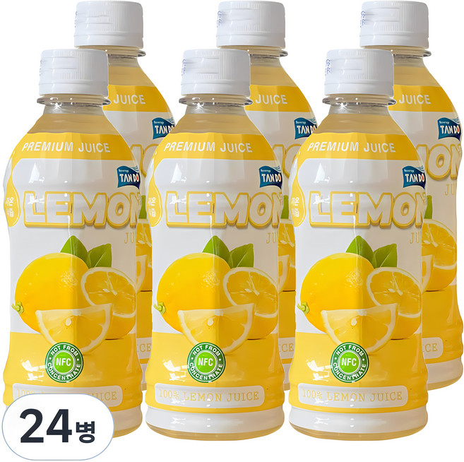 탄도 NFC 레몬 주스 100%, 350ml, 24개