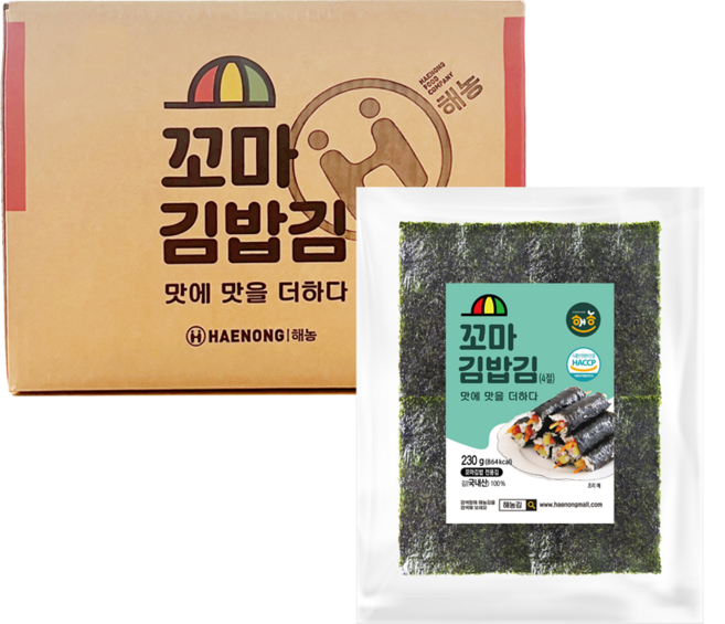 해농 꼬마 김밥김 4등분 400매, 230g, 20개