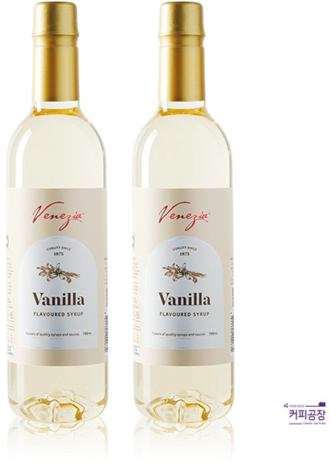 베네치아 바닐라 시럽 750ml 라떼 커피, 2개, 750g