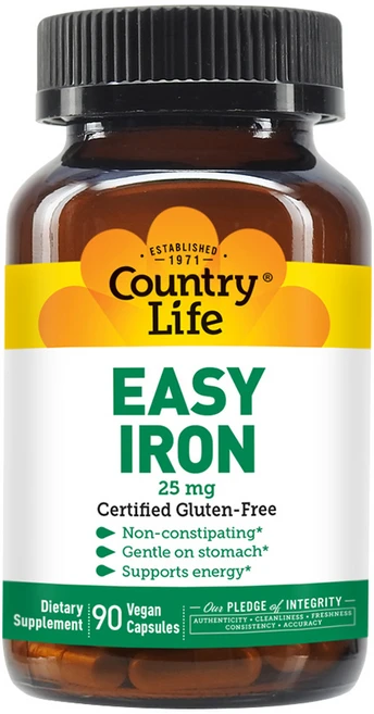Country Life Vitamins 이지 아이언 25 mg, 90정, 1개 - 쿠팡