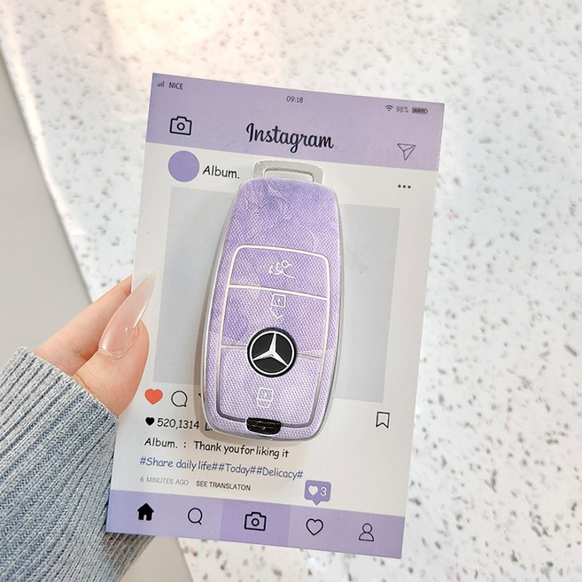 C260L C200L GLC300L E300L E260 벤츠 benz 키커버 키케이스, 기본 모델명/품번, 스타일 E 타로퍼플-싱글 셸