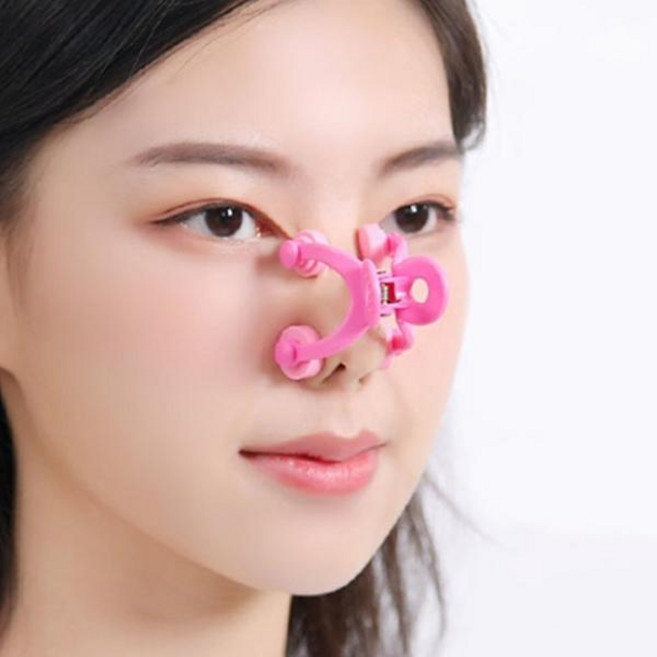 미즈코스 동글이 코 집게 콧대 높이기 세우기 휜코 콧볼 셰이퍼, 핑크, 1개