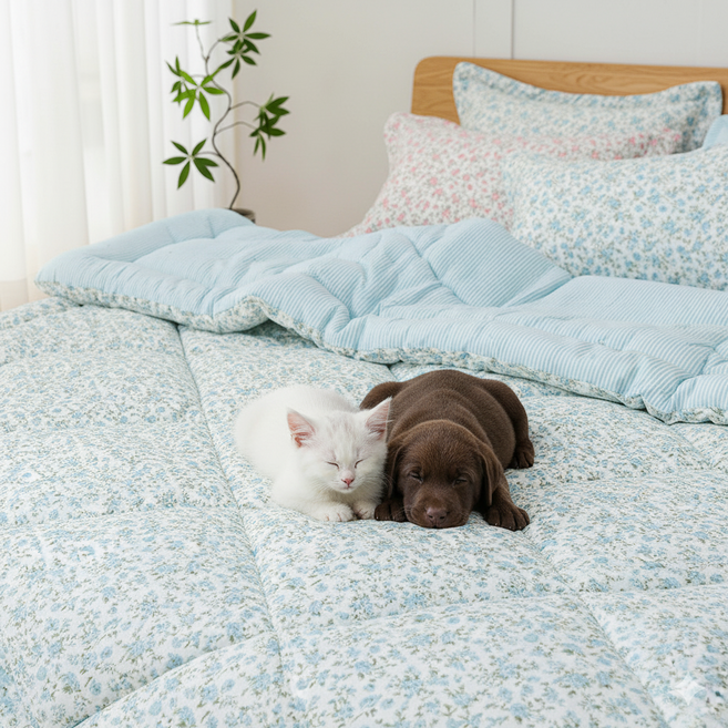 그레이스 국내생산 먼지없는 간절기용 차렵이불 [공장직배송]