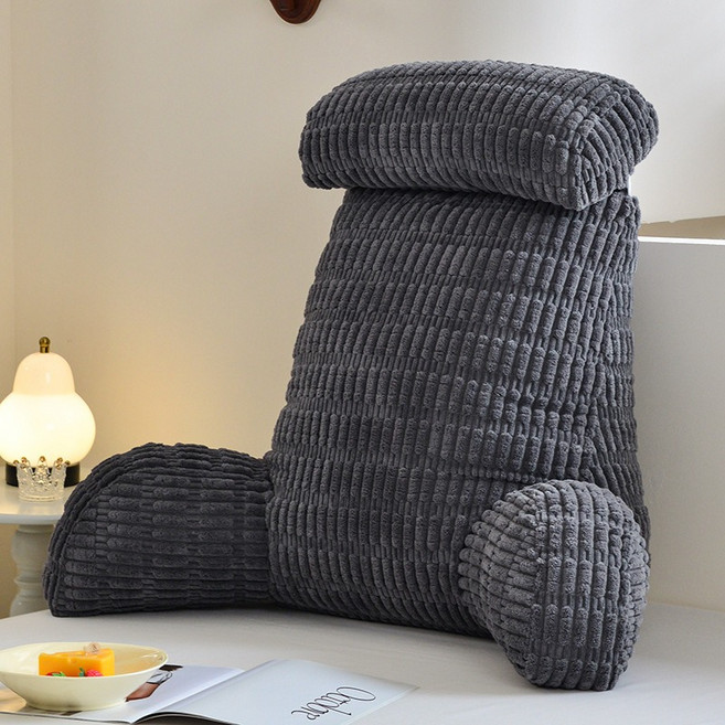 [커머릭스] 등받이 쿠션 1인용 침대쿠션 쇼파 사무실 허리 쿠션 80*40*58, 그레이