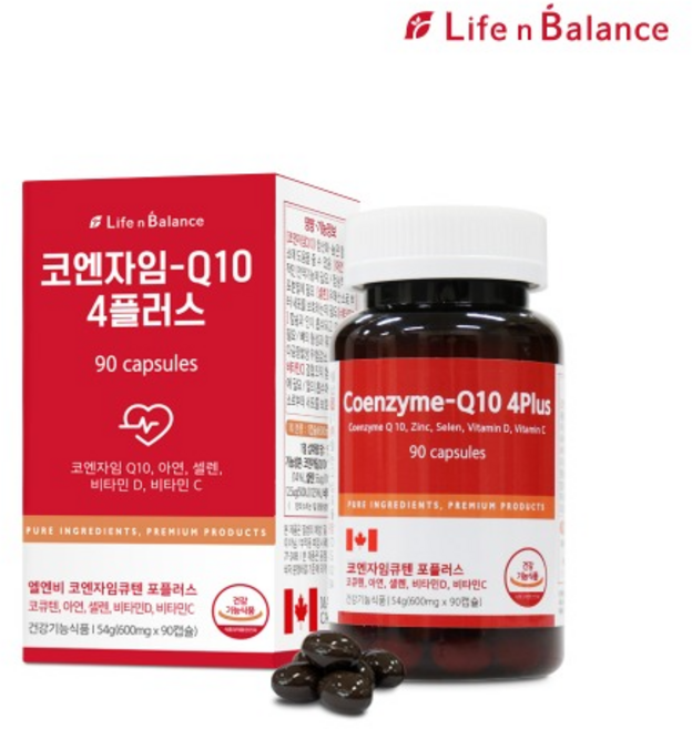 앨엔비 코엔자임 큐텐 플러스 혈압케어 아연 셀렌 비타민C 비타민D 코큐텐 항산화 혈압 낮추는 영양제, 1박스, 90정