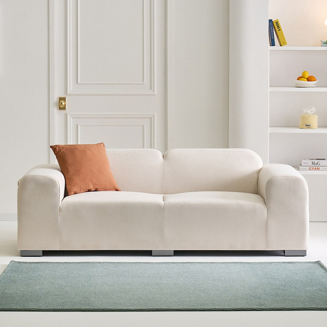 폴리 아쿠아텍스 3인용 패브릭 모듈 소파 3colors, 크림베이지, 3인 소파(스툴포함)