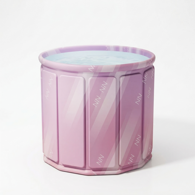 씨티엔 원룸 욕조 접이식 간이 성인용 원터치 폴딩, 1개, 피치핑크