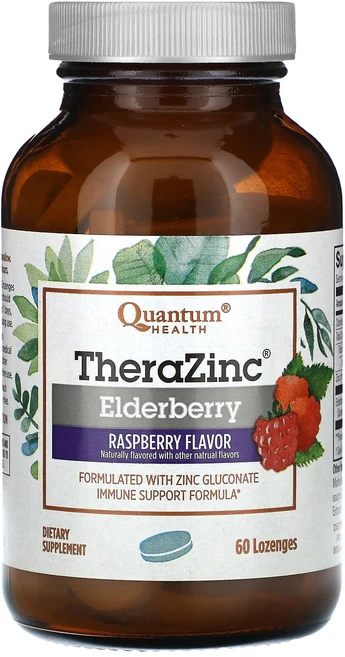 Quantum Health TheraZinc 엘더베리 라즈베리 맛 사탕 정제 60정, Quantum Health TheraZinc 엘..., 1개 - 쿠팡