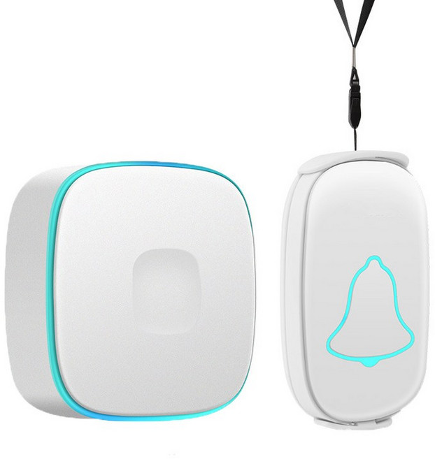 가정용 노인 비상벨 간병 호출기 무선, A. 넥 스트랩이 있는 1대1, 1개