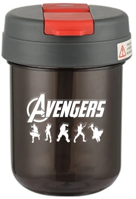 마블 스파이더맨 300ml 플라스틱 빨대 휴대용 야외 스포츠 우유 컵 물병 (여아용), 07 mw246