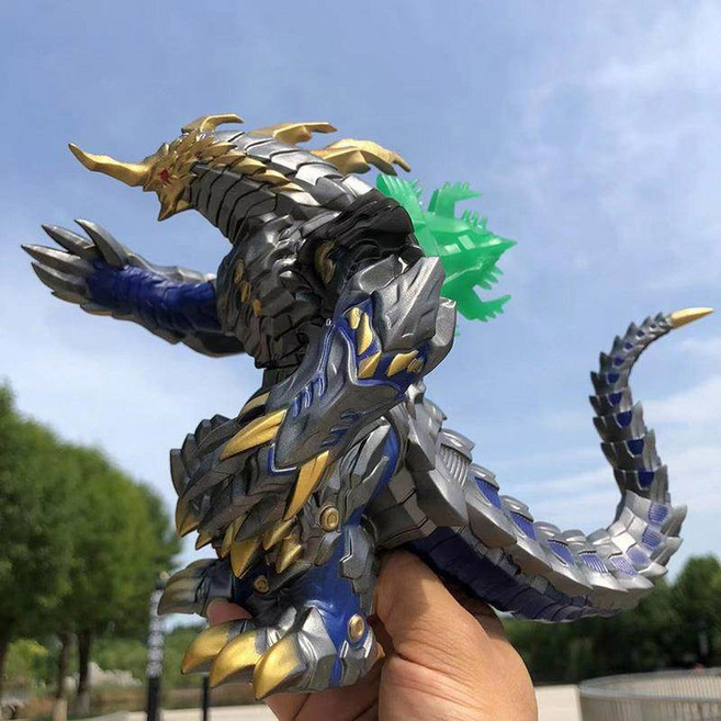 대형 킹기도라 퍼플 공룡 모델 괴물 피규어 킹 고질라, 로즈 스페셜 에디션 가줄라, 1개