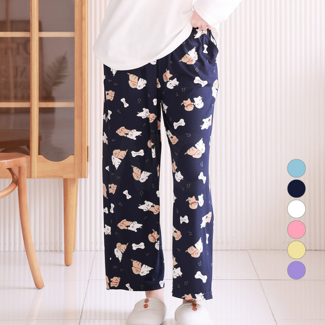 투와이 남녀공용 몰티즈 피치 파자마 바지 MD210