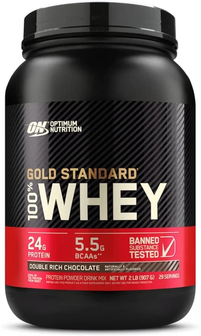 옵티멈뉴트리션 골드 스탠다드 유청 분리 단백질 보충제 더블 리치 초콜릿 맛, 907g, 1개 - 쿠팡