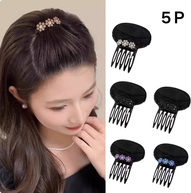 글로윅 정수리 볼륨핀 헤어뽕 뿌리볼륨 고정 큐빅 헤어핀