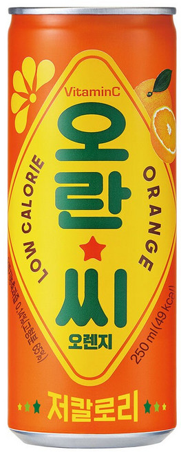 오란씨 오렌지 탄산 저칼로리 비타민C, 30개, 250ml