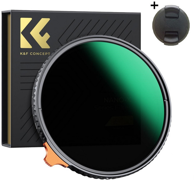 K&F Concept 72mm NANO-X ND2-ND400 가변 ND 필터 (캡포함) 8K AGC Japan Glass Fader ND2-400 Filter + Cap, 72mm NANO-X ND2-400 + 77mm 필터캡