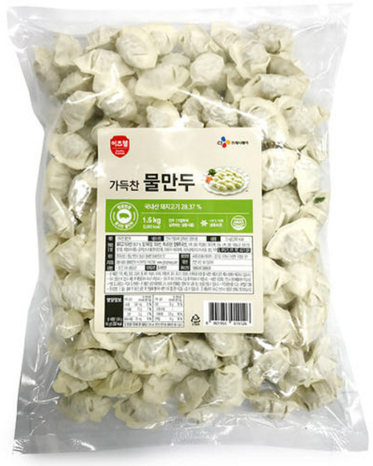 이츠웰 가득찬 물만두(9gx170개 내외 / 1.5Kg), 1.5kg, 1개