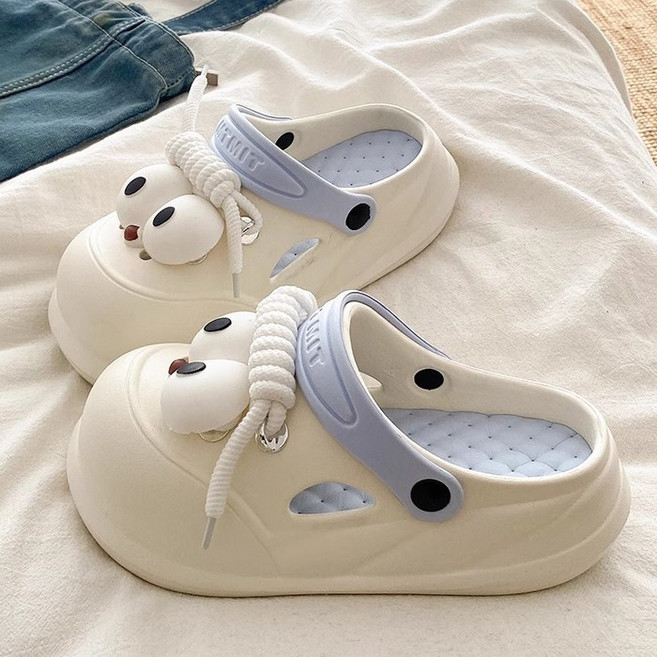 곰돌이샵 5cm 통굽 귀여운 왕눈이 EVA 클로그 샌들 슬리퍼