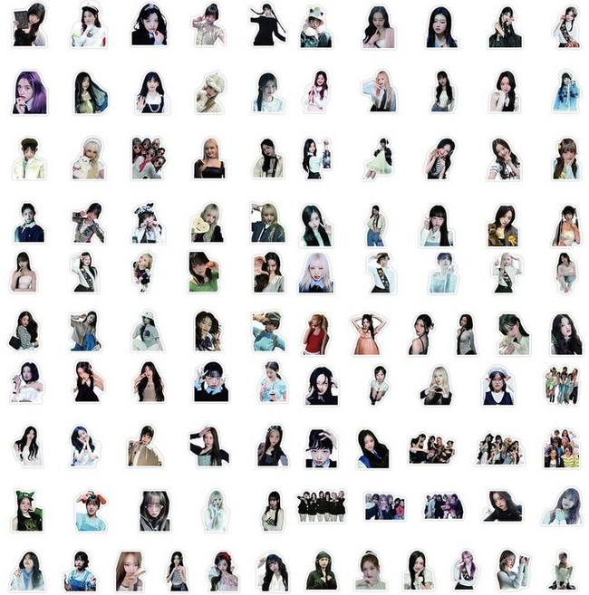 아이돌 스티커 15개 그룹 풀라인업 국내최다 옵션 선택형 대용량 다꾸 폰꾸, 1세트, IVE(아이브)/103Pcs