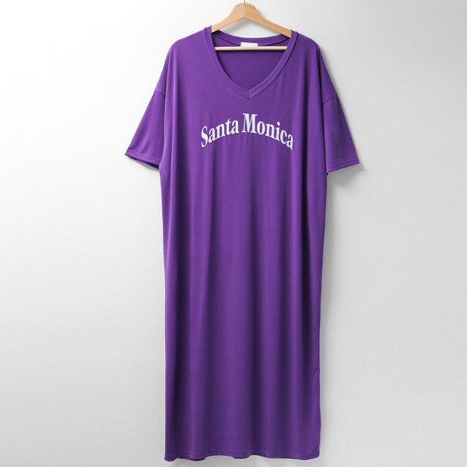 봉봉스토리 산타모니카 브이넥 박시 쿨 롱원피스 빅사이즈 임부복