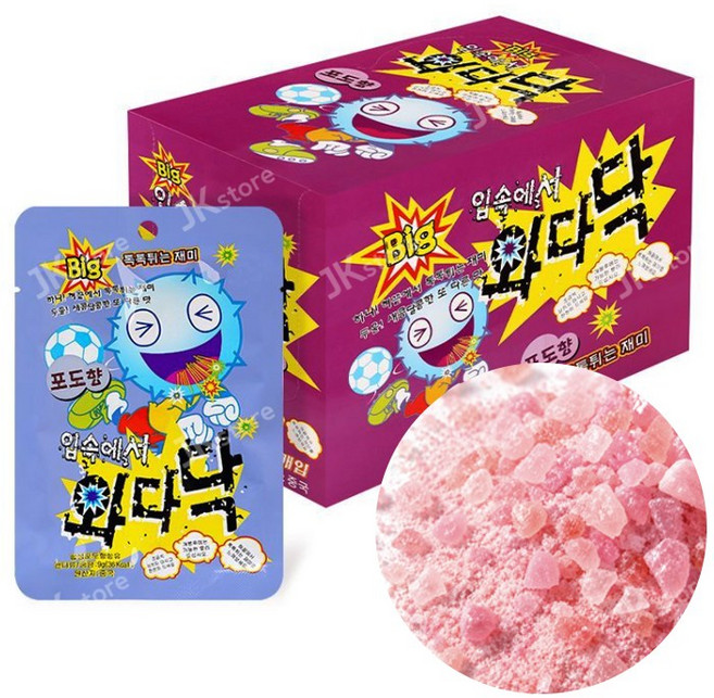 포도향캔디 와다닥캔디 빅입속에서와다닥포도향캔디 광동 9g 와다닥 사탕 캔디, 1개