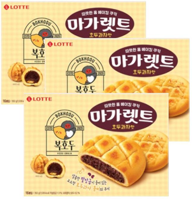 마가렛트 호두과자맛, 3개, 352g
