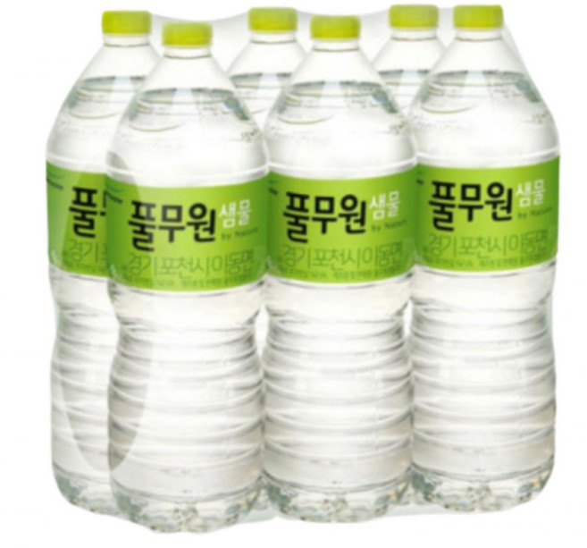 미네랄이 풍부한 풀무원 샘물 2000ML * 6병 2번들 12병 믿고 마시는 생수, 12개, 2L