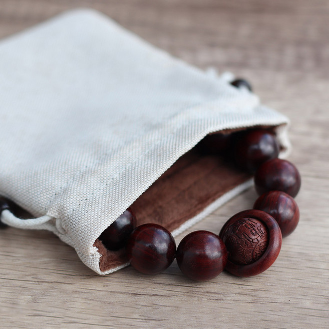 붓다북 나무 단주 모음 (염주 주머니 증정) - 불교 기어봉 염주, 1개, 자단(고리/용조각)
