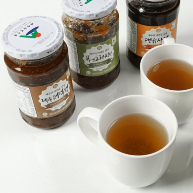 제주산 건강에 좋은 차 비타민 도라지 더덕 댕유자청 사무실 홈카페 부모님 선물, 더덕청, 600g, 1개, 1개입