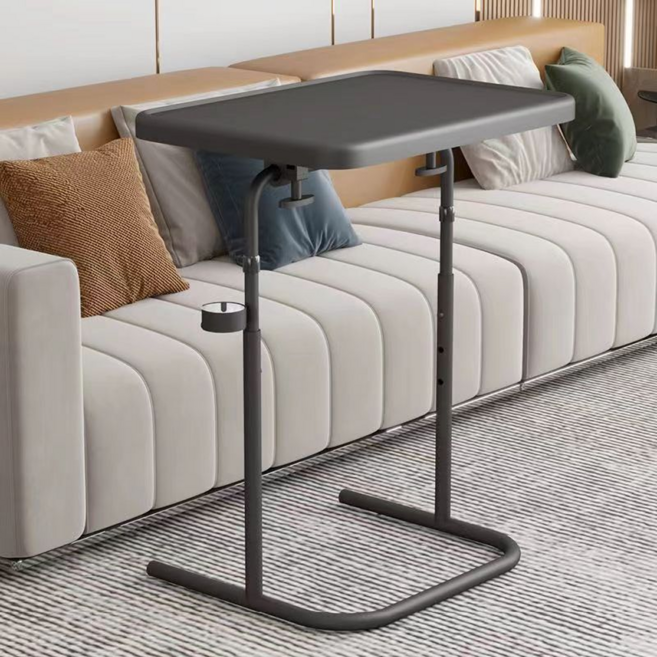 루베아 높이 각도 조절 소파 침대 겸용 노트북 테이블 35X46X70cm, 다크블랙