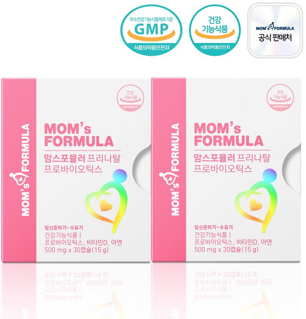 맘스포뮬러 프리나탈 프로바이오틱스 임산부 수유부 유산균, 2개, 30회분