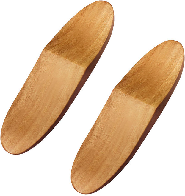 트윈 원목 수저 받침 나무 우드 받침대, 베이지 2개 세트, 2개