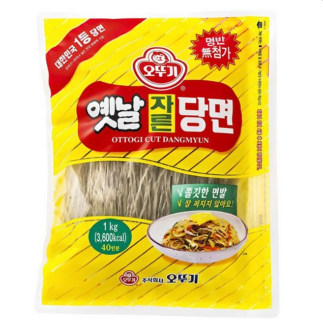 l [ 가 . 듣 . 놀 시리즈 4 ] 사리당면 100g 5개들이 / 업소용 옛날 자른당면 오뚝이 대용량 l, 1kg, 2개