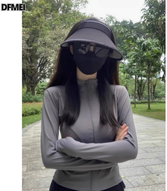 QRU UPF50+防曬衣女夏薄款冰絲透氣防曬外套防紫外線修身防曬服外穿女