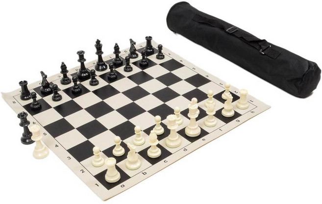 체스퀸 국제대회용 20인치 체스세트 (51cm x 51cm), 블랙, 1개