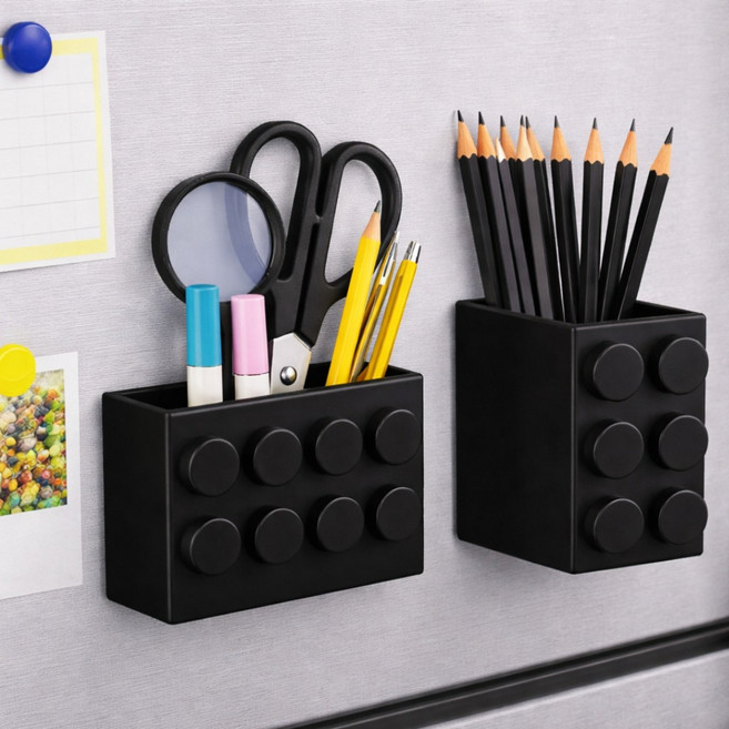 굿띵어스 강한자력 자석 수납함, 1세트, 블랙