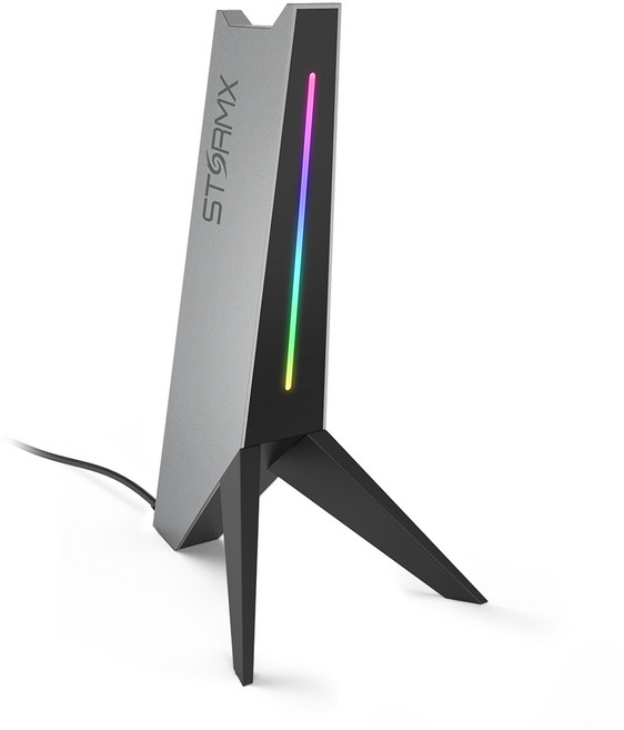 제닉스크리에이티브 헤드셋 거치대 스탠드 STORMX RGB HEADSET STAND, 블랙