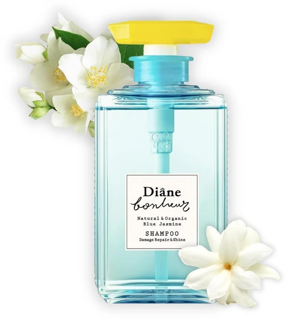 Moist Diane 여성 및 남성용 하이드레이팅 헤어 샴푸 일본 천연 모이스처라이징 헤어케어 영양 드라이 & 프리즈 샴푸 펌프 포함 황산염 및 실리콘 프리 보뇌르 블 - 쿠팡