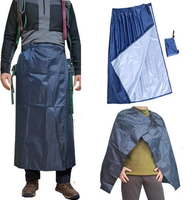 신형 이드나인 마크 실버안감 치마우의 우비 망또 겸용 초경량 등산트레킹, 단품