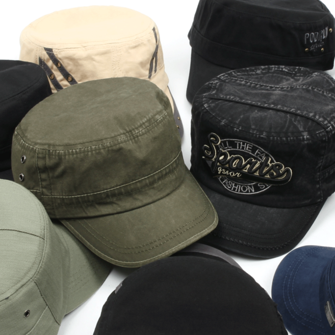 군모 빈티지 낚시모자 군모볼캡 남성 면군모 밀리터리캡 여성 무지 야구 볼캡 모자 -애플포니-