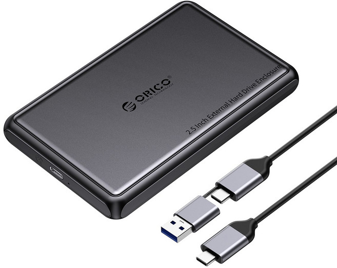 오리코 2.5형 SATA 2in1 C타입 A타입 HDD/SSD 외장 케이스 DDL25, DDL25-C3, 1개