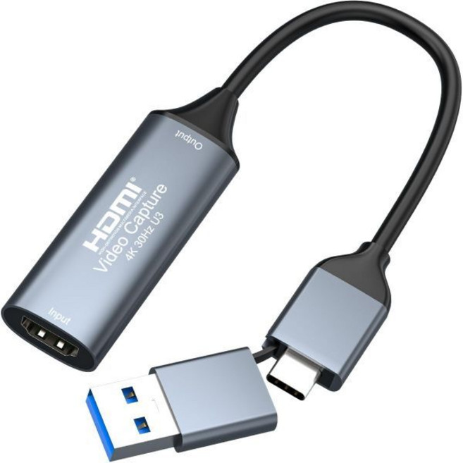 스트리밍 게임 화상 회의 교육 라이브 방송을 위한 4K HDMI-USB 3.0 타입 C 비디오 캡처 카드 1080P 60FPS 캠 링크 어댑터 화면 기록 장치, 1개