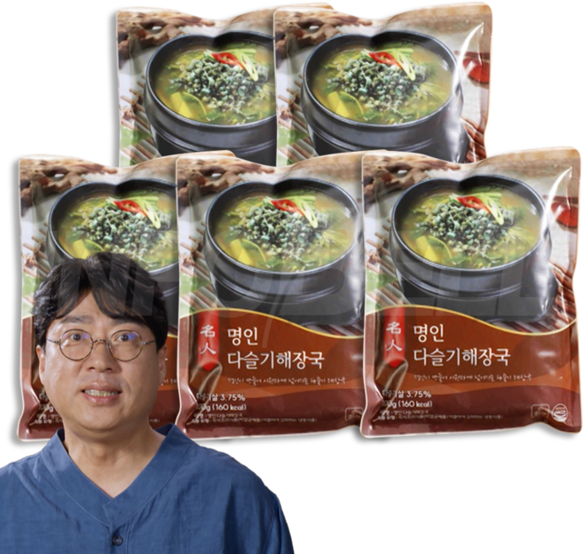 [TV홈쇼핑정품 인포벨]김봉찬 약선명인 아욱 다슬기 해장국 간편식 즉석국 술안주 명인 된장 다슬기탕, 5개, 800g