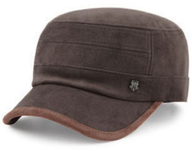 겨울 중년 남성 스웨이드 배색 귀달이 군모 모자