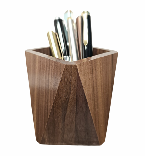 월넛 원목 다각형 연필꽂이, 1개