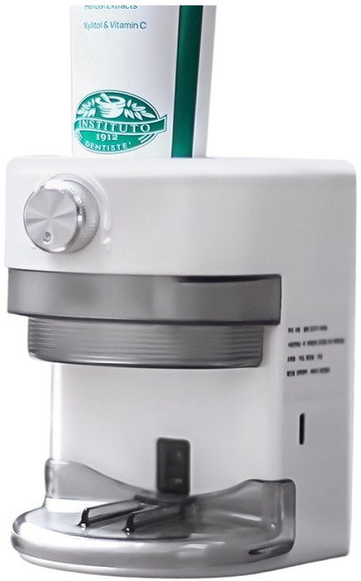 홈디메르 자동 치약디스펜서 치약짜개 벽걸이 부착형 무타공 전동 치약 정리 꽂이 원터치, 2세대 화이트, 1개