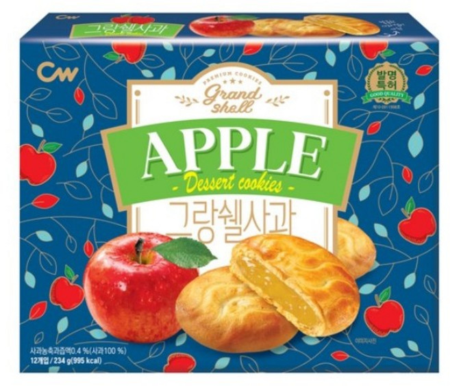 청우식품 그랑쉘 사과, 234g, 2개