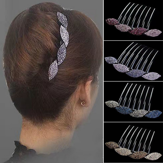 ZMBIRD 반짝반짝 큐빅 헤어 빗핀 올림머리 4종세트 N1001